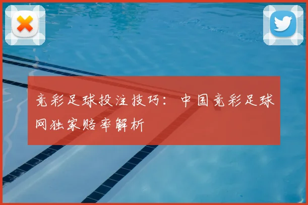 竞彩足球投注技巧：中国竞彩足球网独家赔率解析